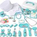 Phobby Durable Doctor Kit for Kids, 27 Pcs Deluxe Pretend Play Medical Kit Toy with Real Stethoscope, Doctor Toys for Toddlers Boys Girls Aged 3 4 5 6 7 8