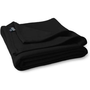 MV Sport Lightweight Sweatshirt Blanket Throw - Warm & Cozy, Breathable Oversized Fleece Knit, Couch, Bed, Travel, Cold Nights, and Outdoors - Soft Lightweight Blanket 54"" x 84"" Black