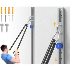 Wall-Mounted Anchor Fitness System - Adjustable, Multi-Functional, Space Saving Home Gym Solution for Strength Training,Adjustable Workout Wall Anchor System