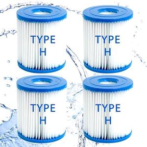 CYXG Pool Filter Cartridges Pool Filters, Cartridge for Above Ground Pool Filter, Cartridge Accessory for Use in 300 Gallon Easy Set Pool Filter Pump (4 Pack, Type H)