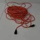 100 Foot Outdoor Extension Cord - 3 Prong Weather Resistant Heavy Duty Orange Vinyl 10 Amps / 1250 Watts - 16/3 - Ultra Flexible, Water & Flame Resistant - Durable (100 feet)
