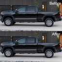 Stainless Steel Window Trim Chrome Delete for Silverado 2500HD 3500HD Crew Cab 2020-2026 Black Window Trim Blackout Kit