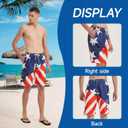 Mens Swim Trunks Swim Shorts Swimwear Swimsuit Beach Shorts Bathing Suits Quick Dry Waterproof (Blue, S)