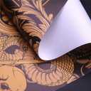 2 x Warriors Dreams Canvas Wall Art Print Poster Armored Helmet Samurai spirit with Scroll Wood Framed Ready to Hanger Home Karate Hall Sushi Restaurant Decor 16x35