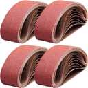 24 Pcs 3x18-Inch Aluminum Oxide Sanding Belts,6 Each of 40 80 120 240 Grits,for Belt Sander