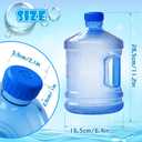 Alaeseje 2 Pieces Round Plastic Water Jug,1 Gallon Water Bottle with Handle and Screw Cap,Large Reusable Leak Proof Bottle for Camping,Outdoor Travel,Gym