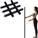 yoga stick is made of sturdy steel that is 5 feet high and an adjustable stretching stick, providing flexibility, agility, and balance. Covered with thick and comfortable foam layer (Black)