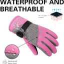 Kids Winter Gloves-3M Thinsulate Snow Waterproof Ski Cold Weather Insulated Outdoor Snowboard Gloves for Boys Girls Youth (M)