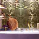 10 Sheets Peel and Stick Backsplash Tile for Kitchen, Self-Adhesive Mosaic Tile, Stick on Bathroom VanitiesFireplace Dcor, Laundry Table(11.81" X 11.81") (Brushed Gold+Golden Mirror, 10)