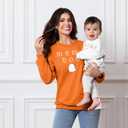 JINTING Mommy and Me Matching Outfits Halloween Little Boo Sweatshirt Spooky Mama Long Sleeve Shirt Tops (White, XXL)