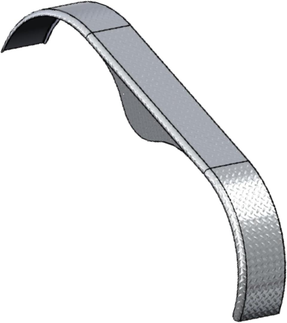 Tie Down Trailer Fenders - Tandem Trailer Axle - Aluminim Diamond Tread Trailer Fender - 72" long 9" wide 18" tall