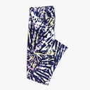 Lularoe Tall Curvy (TC fits Sizes 12-18) Tye Dye Blue Yellow White Buttery Soft Adult Leggings, Pack Of 2