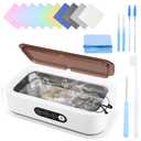 XANGNIER Jewelry Cleaning Kit-Ultrasonic Cleaner Machine(49k Hz,3 Modes),Gap Cleaning Brush and Polishing Cleaning Cloth for All Jewelry,Ring,Gold,Diamond,Earring,Sterling Silver,Eyeglass,Dentures