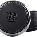 [Leather Power Knob] BLACKSUIT can be Mounted on All Models Vehicle Handle Spinner Power Handle Spinner Handle Car Accessories Luxury Hi-Quality Power Handle Steering Wheel Spinner Knob (Black)