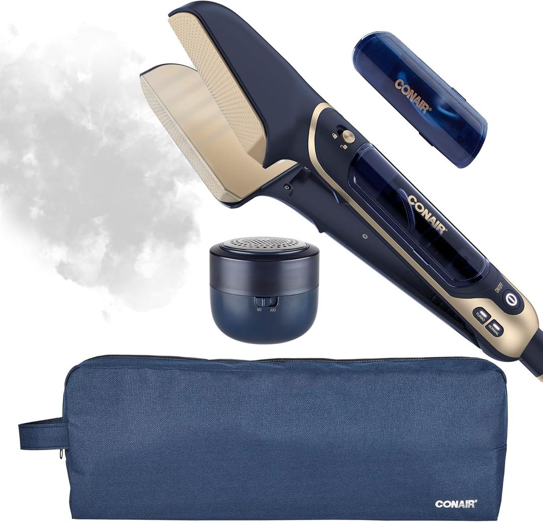 Conair SteamStylist 3-in-1 Steam, Press and Iron Steamer for Clothes, With Fabric Shaver, Extra Water Tank and Storage Bag, For Home, Office or Travel,, Midnight Blue (One Size)