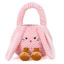 Easter Basket Plush for Kids, Cute Bunny Easter Bucket Egg Hunt Bag Boys Girls Festivals Gift