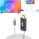 Upgraded Portable HDMI Adapter Compatible with Nintendo Switch 2017/OLED Only, USB C to HDMI Cable Replaces The Original Switch Dock for TV Screen Mirroring, Convenient for Travel, 4K HD, 2m, Black