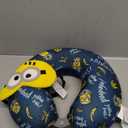 MINISO Minions Travel Neck Pillow with Eye Mask, Cute Cartoon 100% Memory Foam Neck Support Pillow, Lightweight Travelling Pillow Set for Airplane, Car and Home Use