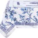 55 x 55 in Mahjong Tablecloth, Florals Card Table Mat, Multi Purpose Game Table Cover, Mahjong Party Decorations for Beginners, Lovers, Card, Board Tile Games, Poker, Dominoes (Blue)