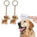 2PCS Pet Memorial Hair Collector Keychain, Dog Shape Storage Bottle, DIY Pet Fur Collection Capsule