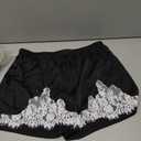 Aoulaydo Lace Shorts Satin Silk Micro Y2K Shorts Coquette Lounge Pj Bottoms French Knickers with Pockets, Black Large