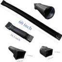 2 Pack Flexible Rain Gutter Downspout Extensions,Drain Downspout Extender,Gutter Extension Flexible,Down Spout Drain Extension Pipes,Extendable from 21 to 60 Inches (Black)