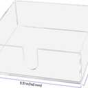 2 Pack Clear Acrylic Napkin Holders, 5.5 Inch Square Cocktail Napkin Dispenser for Table, Bathroom, Kitchen, Dinner Party Essentials