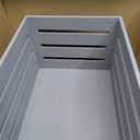 Suzile Wooden Baby Shower Crate Closet Wood Basket for Gifts with Handle Boy Girl Clothes Gender Reveal Storage Box for Newborn New Parent(Gray)