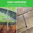 8 Inch Heavy Duty Landscape Stakes with Gasket Caps - 50 Sets Galvanized Spiral Garden Landscape Stakes Kit for Securing Weed Barrier Fabric, Artificial Turf, Tent and More