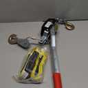 Come Along Winch 2T, Pulling Capacity 12 FT Steel Cable 2 Hooks, with Two 1"x8FT Lifting Straps, Heavy Duty Come Along Tool with Dual Gears, Heavy Duty Hoist Cable Puller for Vehicle Rescue