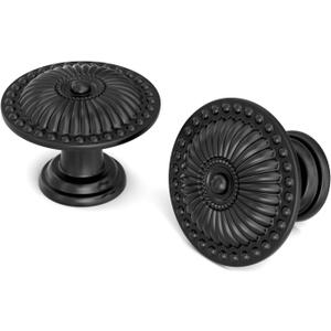 homdiy 10 Pack Black Dresser Knobs, Matte Black Drawer Knobs for Kitchen Cabinet Hardware