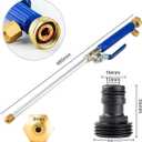 High Pressure Power Washer Attachment Wand, Hydro Jet Water Hose Nozzle,Watering Sprayer Cleaning Tool, Wand Lance for Gutter Patio Car Pet Window Glass Blue