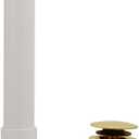 Westbrass 493244H-01 12" & 4" Bath Waste & Overflow Assembly with Tip-Toe Drain Plug and Illusionary Faceplate-SCH. 40 PVC Pipe, 1-Pack, Polished Brass