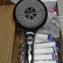 Filtered Shower Head with Handheld - High Pressure 6 Spray Modes Showerhead with Filters, Shower Head With Movable Bracket & 75" Anti-Burst Hose | 12 Replaceable Water Softener Filters for Hard Water
