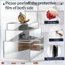 3 Pack Extra Large Acrylic Risers - 14, 12, 10 Silver Display Stands with Hollow Bottoms, Cube Buffet Riser Boxes Nesting for Dessert Food Catering Buffet Display Party Supplies