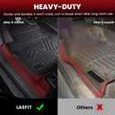 LASFIT Floor Mats for Toyota Tacoma 2024-2026 Double Cab Gas (Only Fit Manual Tran) All Weather TPE Floor Liners for Custom Fit Tacoma Front&Rear 2 Row Mats (Not Fit Xtra Cab or Hybrid or Auto Trans)