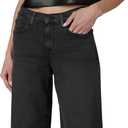 Joe's Jeans Women's The Lou Lou Low Rise Wide Leg Jeans, Black Cat, 26