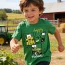 Toddler Boys Girls T-Shirt St. Patrick's Shirt Shamrock Irish Lucky Charm Tractor Tee Tops, 3T