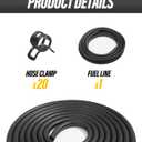 5 x ESEWALAS 20pcs Fuel Line Kit,9.85 Feet 1/4 Inch ID Fuel Line Hose,2/5" (11mm) ID Hose Clamps,Suitable For Motorcycle Small Engines,Tractors,Mowing Machine,Snow Machine.