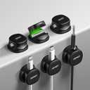 3 x Cord Organizer [Fast Lock] 6 Pack GRIPNEST Black Cable Management [Easy Grip] Cord Holder Clips, Adjustable Strong Adhesive Wire Holders for Cords, Desk, Office, Home, Car, or Nightstand.