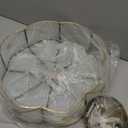 MIXL- Mid Century Brass Flush Mount Ceiling Light, 4-Light LED Brass and Glass Ceiling Lamp, Frosted Glass Shade Modern Light, Close to Ceiling Light Decorative for Bedroom Living Room(17.71" W) (Medium, Plum Blossom Bstyle)