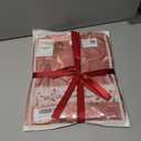 Satin Pajama Set Christmas Red & Pink Striped PJs for Women & Men, Long Sleeve Button-Up Top with Pants
