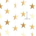 Patelai Glitter Star Garland Banner 2026 Graduation Decor 130 Feet Star Hanging Banner Twinkle Backdrop for Party Birthday Classroom Wedding Supplies(Champagne Gold)