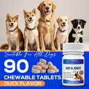 Dog Joint & Hip Support Supplement Glucosamine, MSM & Chondroitin Tablets for Joint Pain Relief, Mobility & Cartilage Health, Duck Flavor, 90 Count, No BB Date