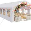 YITAHOME 20x40FT Party Tent Heavy Duty Wedding Tent Event Shelters Outdoor Canopy Upgraded Galvanized Steel Carport with Removable Sidewall Windows for Commercial and Parties (White)