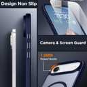 SPIDERCASE for iPhone Air Case, Magnetic Translucent Matte Case with 2PCS Tempered Glass Screen Protector Slim Phone Case for iPhone Air 6.5'', Blue