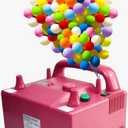 Electric Air Balloon Pump Dual Nozzle Portable Balloon Inflator Blower Pump for Party Decoration 110V with 2 Spare Small Nozzles