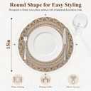 36 Pack 15 Inch Round Braided Jute Placemats, Woven Table Mats