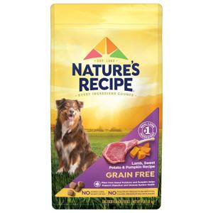 Nature's Recipe Grain Free Dry Dog Food, Lamb, Sweet Potato & Pumpkin Recipe, 4 lb. Bag