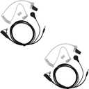 caroo Walkie Talkie Headset 1 Pin Covert Acoustic Tube Earpiece with Mic Compatible with Cobra CXT195 CX112 ACXT1035r ACXT145 ACXT545 PX655 RX385 RX685 Two Way Radio Accessories 2 Pack